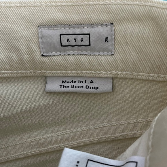 A.Y.R The Beat Barrel Leg Jeans in‎ Ecru Project Piece Read Description Size 25 - Picture 5 of 7